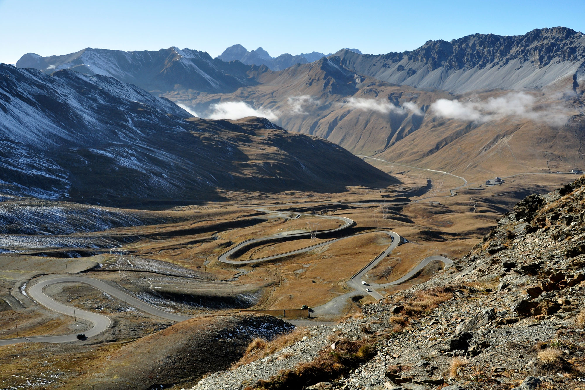 Umbrailpass. View from Passo Stelvio